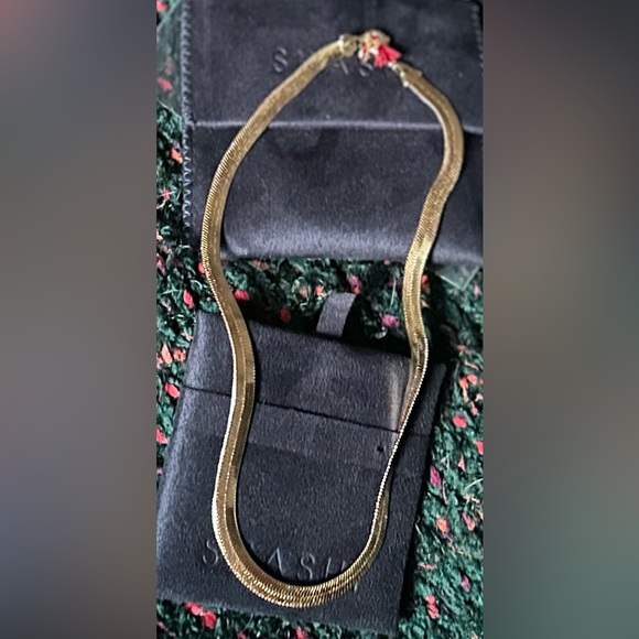 ‼️RARE‼️🎸SHASHI🎸🔥NWT🔥Khaleesi 14K Goldplated Chain Necklace - Picture 8 of 11